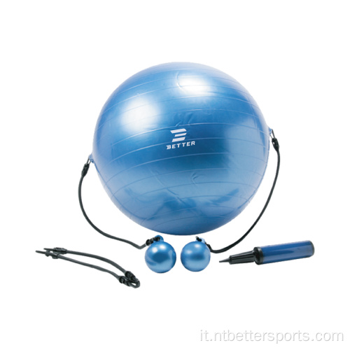 Palla da yoga per esercizi da 95 cm personalizzato con base premium